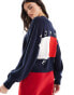 Tommy Jeans flag badge cardigan in navy