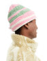 Aape By A Bathing Ape stipe beanie in pink