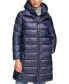 Фото #1 товара Women's Shine Bibbed Hooded Packable Puffer Coat, Created for Macy's
