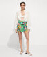 ფოტო #4 პროდუქტის Women's Bow Detail Printed Mini-Skirt