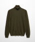 Фото #6 товара Men's 100% Merino Wool Turtleneck Sweater