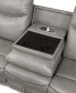 Фото #5 товара White Label Calico 89" Double Reclining Sofa with Center Drop-Down Cup Holders, Power Outlets, Hidden Drawer and USB Ports