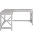 Фото #2 товара 57" Home Office L Shaped Corner Writing Desk Table Workstation, White