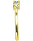 ფოტო #4 პროდუქტის Cubic Zirconia Three Stone Toe Ring in 18k Gold-Plated Sterling Silver, Created for Macy's