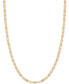 ფოტო #1 პროდუქტის 18" Tri-Color Valentina Chain Necklace (1/5mm) in 14k Gold, White Gold & Rose Gold