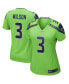 Фото #2 товара Women's Russell Wilson Neon Green Seattle Seahawks Alternate Game Jersey