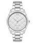 Фото #1 товара Women's Quartz Silver-Tone Alloy Link Bracelet Watch, 36mm