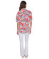 ფოტო #2 პროდუქტის Women's Printed Bungee-Sleeve Top