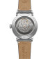 ფოტო #2 პროდუქტის Men's Swiss Automatic Millesime Gray Leather Strap Watch 40mm