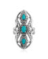 Фото #1 товара Кольцо American West Jewelry Turquoise 3-Stone Elongated