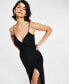 ფოტო #8 პროდუქტის Juniors' High-Slit Gown