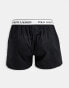 Фото #3 товара Polo Ralph Lauren 3 pack woven boxers in black with logo waistband