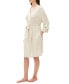 ფოტო #3 პროდუქტის Women's Long-Sleeve Ribbed Belted Robe