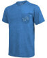 Фото #3 товара Detroit Lions Tri-Blend Pocket T-shirt - Blue
