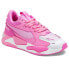Puma RsZ Bca Striped Logo Lace Up Womens Pink Sneakers Casual Shoes 38515001