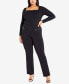 Фото #5 товара Plus Size Super Stretch Zip Tall Length Pant