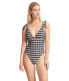 Фото #1 товара Seafolly 293405 Portofino V-Neck One-Piece Black Size AUS 8 (US Women's 4)