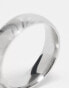 ASOS DESIGN waterproof stainless steel band ring in silver tone