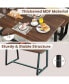 Фото #8 товара 63" Large Dining Table for 4-6 People with Heavy-duty Metal Frame Modern