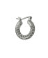 ფოტო #2 პროდუქტის 15mm All Over Crystal Click Top Hoop Earrings in Gold Over or Silver Plated