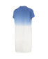 ფოტო #4 პროდუქტის Women's Heathered Royal and White New England Patriots Ombre Tri-Blend T-shirt Dress