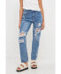 ფოტო #3 პროდუქტის Women's Medium Wash 90s Full Length Denim Jeans