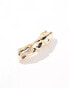 ASOS DESIGN barrette hair clip with molten detail in gold tone