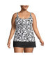 Фото #1 товара Women's Plus Size DD-Cup Square Neck Underwire Tankini Swimsuit Top