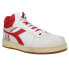 Фото #2 товара Diadora Magic Basket Demi Cut Icona Lace Up Sneaker Mens White Sneakers Casual S