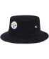 Фото #1 товара Men's Black Pittsburgh Steelers Primary Bucket Hat