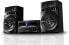 Panasonic Mini-System, 300 W, 2-Wege-Lautsprecher, Woofer:13 cm, CD-Player, CD-R/R W, Bluetooth, USB, DAB/DAB +, 30 FM/15AM RDS, AUX, Audio-Qualität, blaue Beleuchtung, Schwarz DAB/DAB+ Radio blau