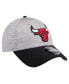 ფოტო #2 პროდუქტის Men's Heather Gray/Black Chicago Bulls Active Digi-Tech Two-Tone 9FORTY Adjustable Hat