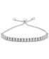 Diamond Row Bolo Bracelet (3/4 ct. t.w.) in Sterling Silver, 14k Gold-Plated Sterling Silver or 14k Rose Gold-Plated Sterling Silver