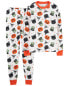 Фото #3 товара Adult 2-Piece Halloween 100% Snug Fit Cotton Pajamas XS