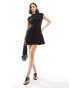 Фото #2 товара Bardot structured mini dress in black