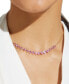 ფოტო #7 პროდუქტის 18k Gold-Plated Pink Cubic Zirconia & Stone Statement Necklace, 15" + 3" extender, Created for Macy's
