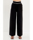 ფოტო #1 პროდუქტის Women's High-Waisted Wide-Leg Knit Pants