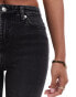 Фото #3 товара Miss Selfridge Petite skinny high waist jean in black wash