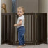 Фото #5 товара Ворота безопасности Relaxdays Детский защитный барьер с дверкой высотой 70 см, коричневые