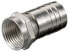 Goobay Crimp F Connector - 8.0 mm - zinc crimp adapter with nickel contacts - silver - F type - Silver - Male - Straight - Copper - Nickel