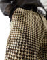 Фото #6 товара ASOS DESIGN smart skinny trousers in brown houndstooth jacquard pattern