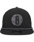 Фото #2 товара Men's Black Brooklyn Nets Back Laurels 9FIFTY Snapback Hat
