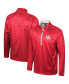 ფოტო #1 პროდუქტის Men's Red Houston Cougars The Machine Half-Zip Jacket