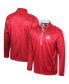 Фото #1 товара Men's Red Houston Cougars The Machine Half-Zip Jacket