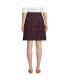 ფოტო #2 პროდუქტის Women's School Uniform Plaid Box Pleat Skirt Top of the Knee