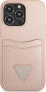 Guess Guess GUHCP13LPSATPP iPhone 13 Pro / 13 6,1" różowy/pink hardcase SaffianoTriangle Logo Cardslot