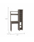 Фото #3 товара Marston 6-Shelf Writing Desk With Built-In Bookcase Wengue