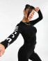 Фото #1 товара Nicce mara co-ord long sleeve top in black with sleeve print