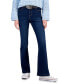 ფოტო #1 პროდუქტის Juniors' High-Rise Belted Flare-Leg Jeans