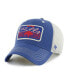 Men's Royal, Natural Distressed Buffalo Bills Legacy Five Point Trucker Clean Up Adjustable Hat